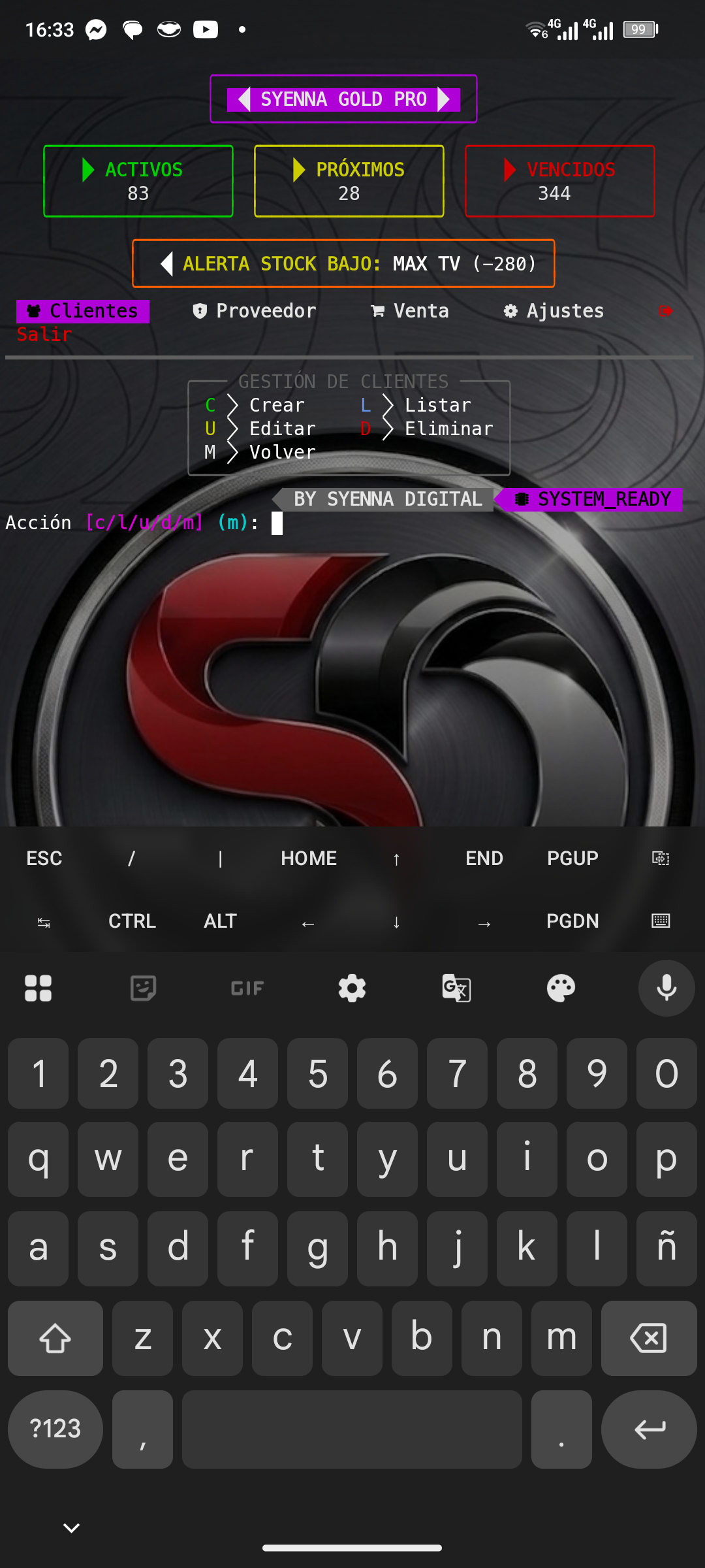 Miniatura de ⌨️ Syenna Golden Pro
